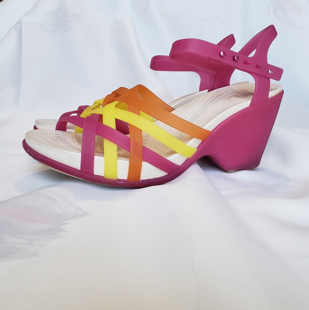 Crocs Wedge Sandals Size 6